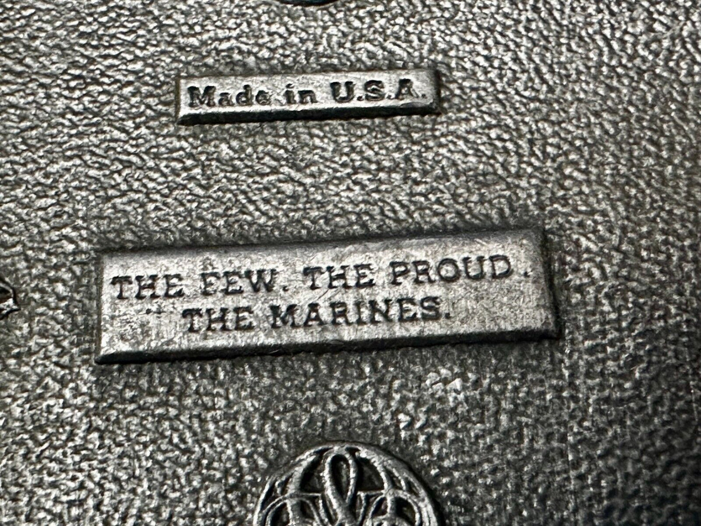 United States Marines Patriotic Raising Flag Vintage 1982 Bergamot Belt Buckle