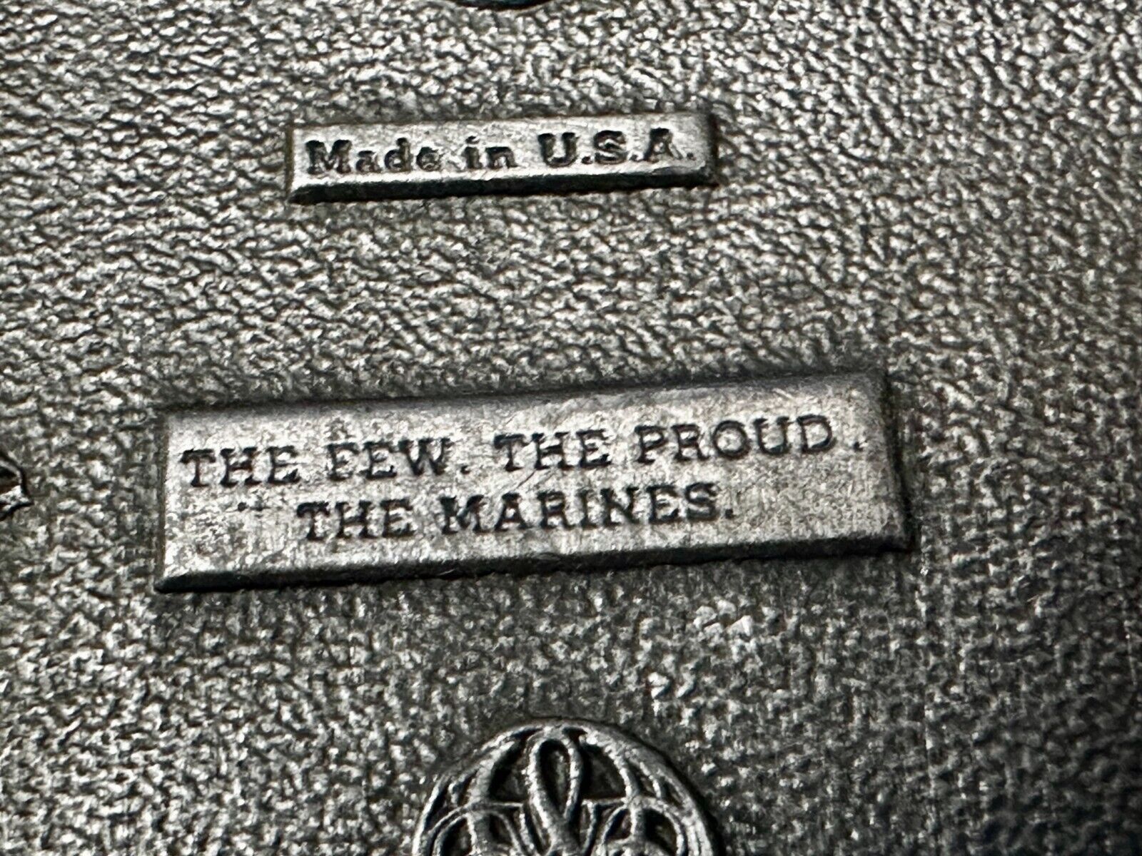 United States Marines Patriotic Raising Flag Vintage 1982 Bergamot Belt Buckle