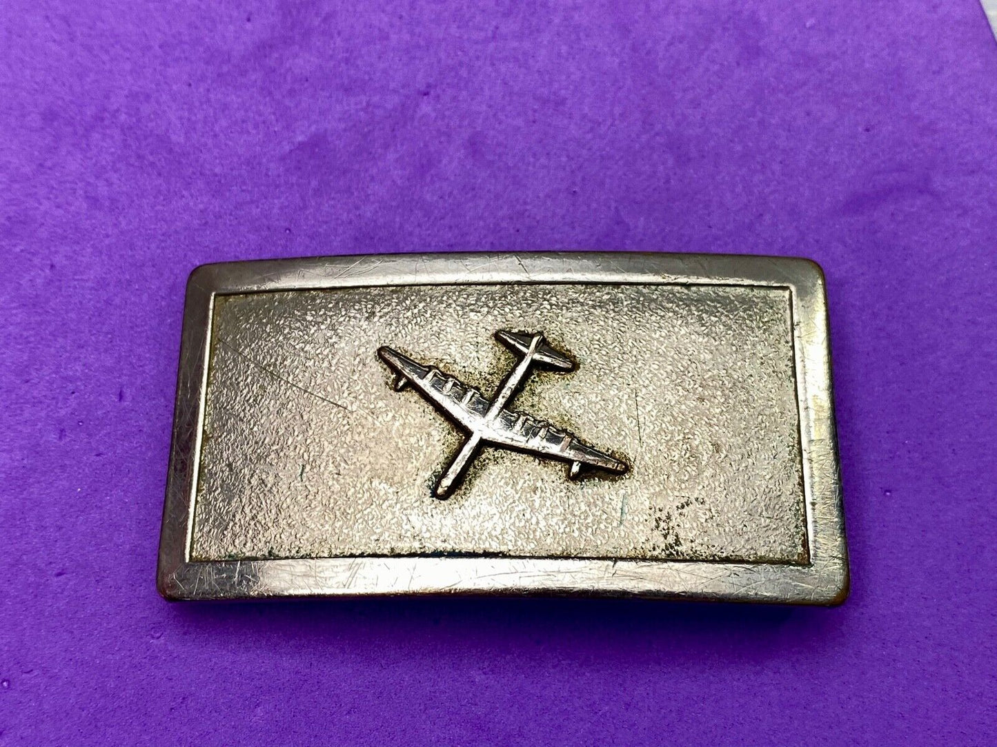 Airplane - Private Plane Pilot's Rectangular Silver Color Belt Buckle  