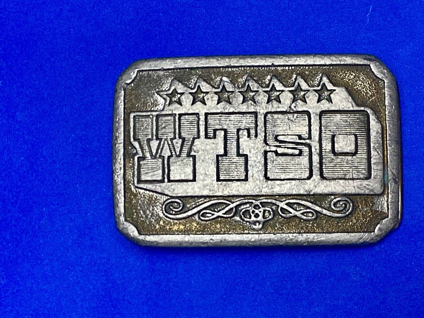 Vintage 1975 WTSO Wyoming Studio Art Works James Lind Creation Belt Buckle