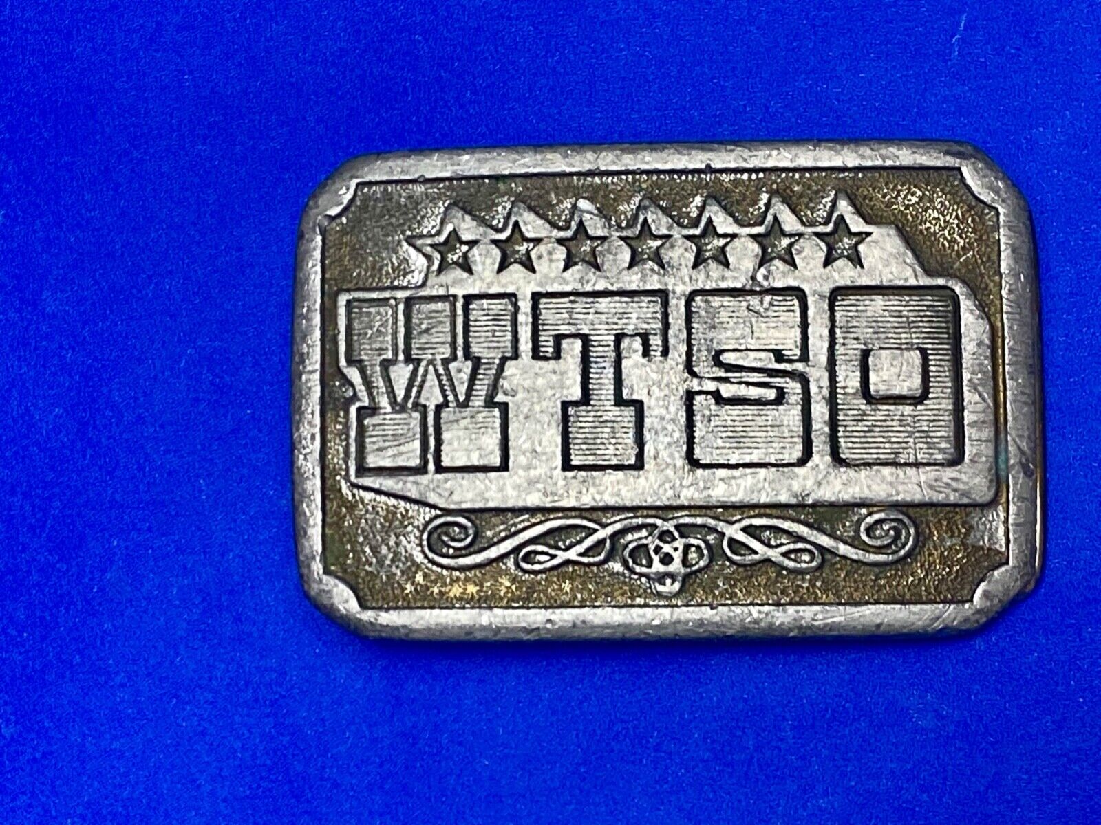 Vintage 1975 WTSO Wyoming Studio Art Works James Lind Creation Belt Buckle