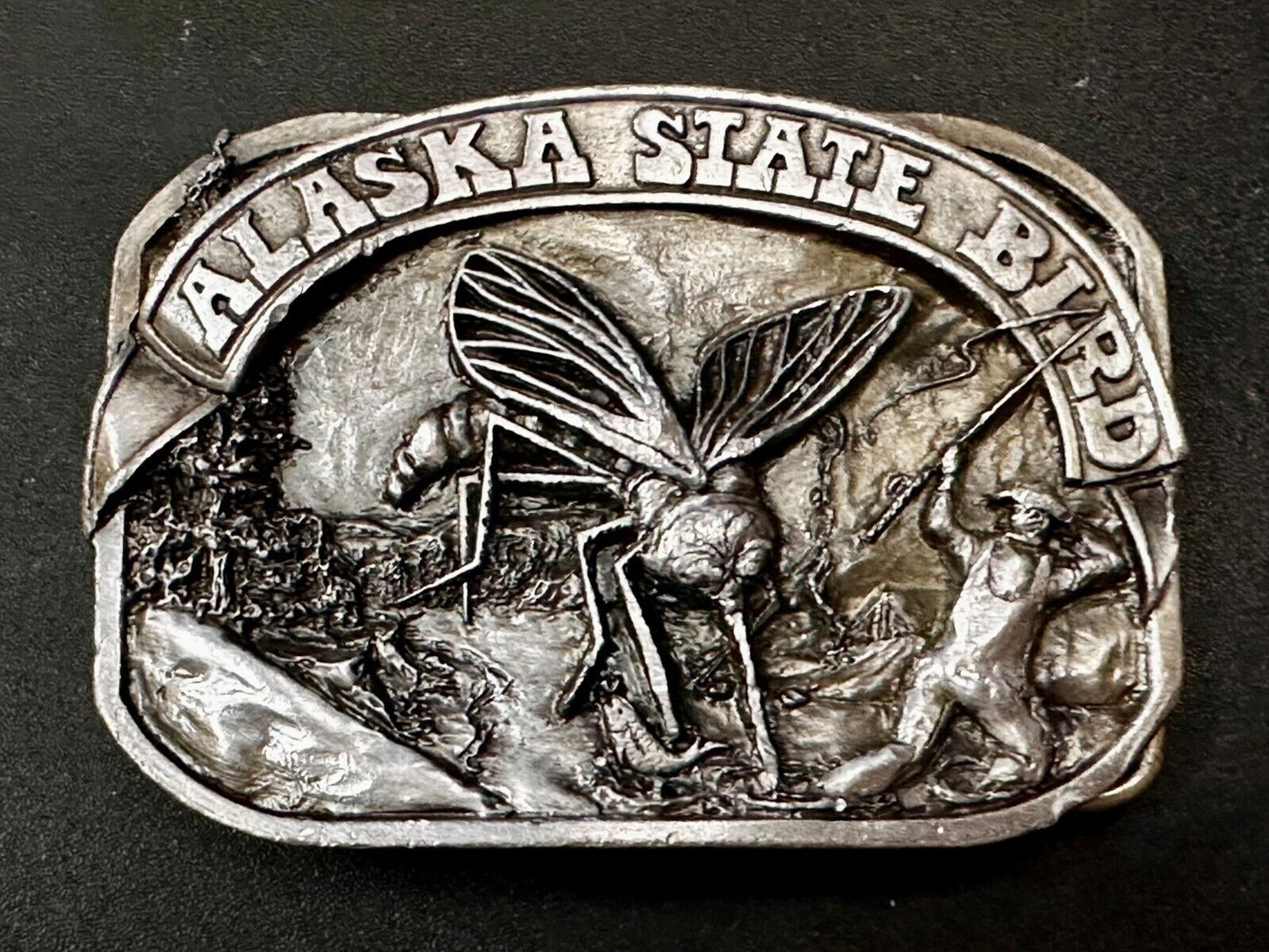Alaskan Mosquito Alaska State Bird Novelty Fly Fishing Themed Belt Buckle