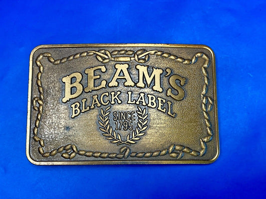 **Beam's Black Label** Since 1795 Booze Collectable Whisky Belt Buckle