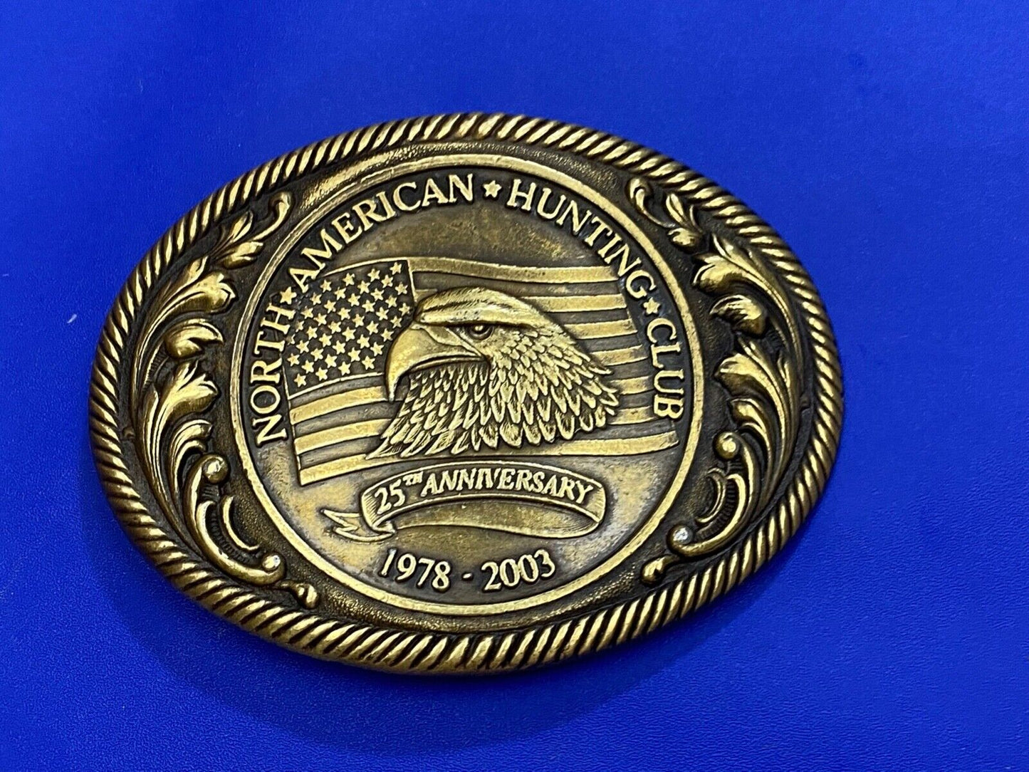 2003  25th anniversary North American Hunting Club commemorative belt buckle