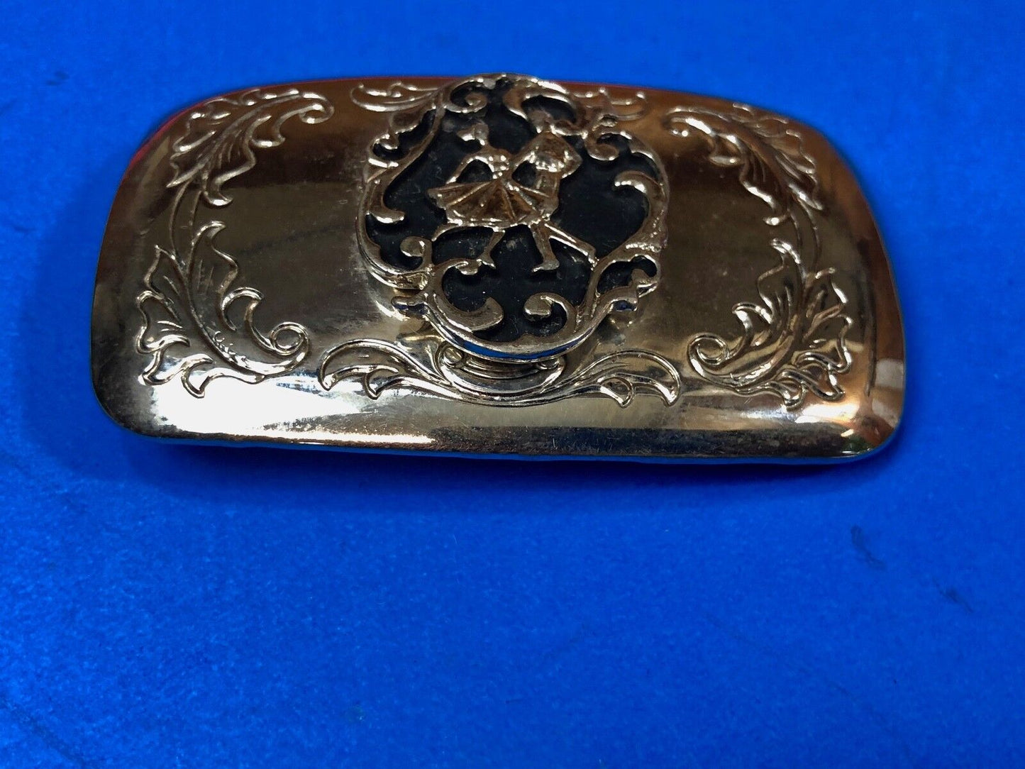 USA Made Western Belt Buckle - Square Line Country Music Dancing Couple Lovers