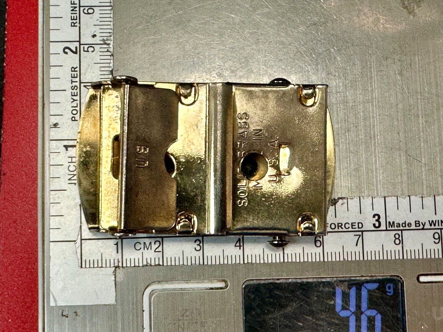USS Gettysburg CG-64 Ticonderoga-class battleship solid brass belt buckle