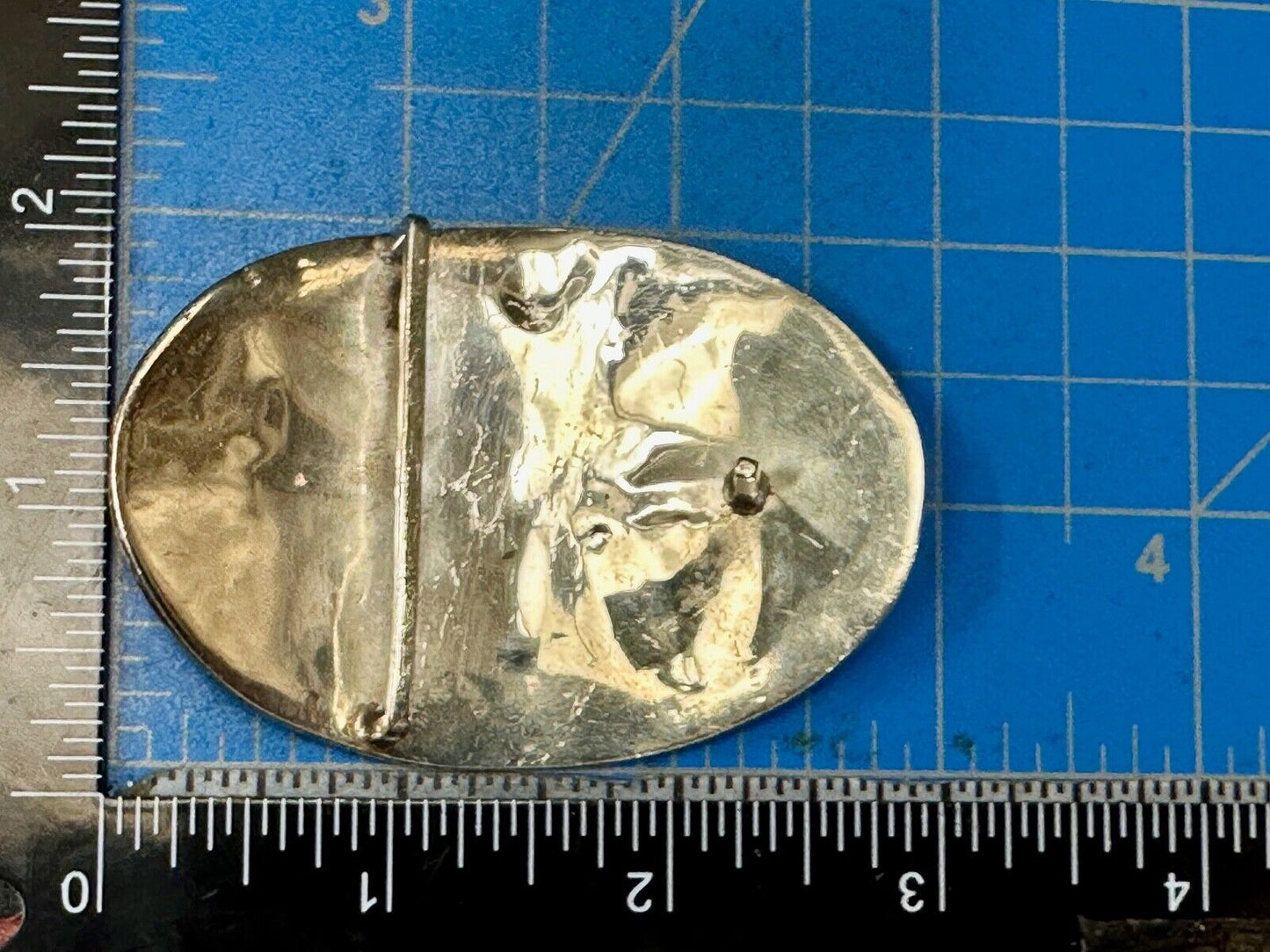 Abalone Shell Butterfly - Gorgeous vintage raised sterling silver?  belt buckle
