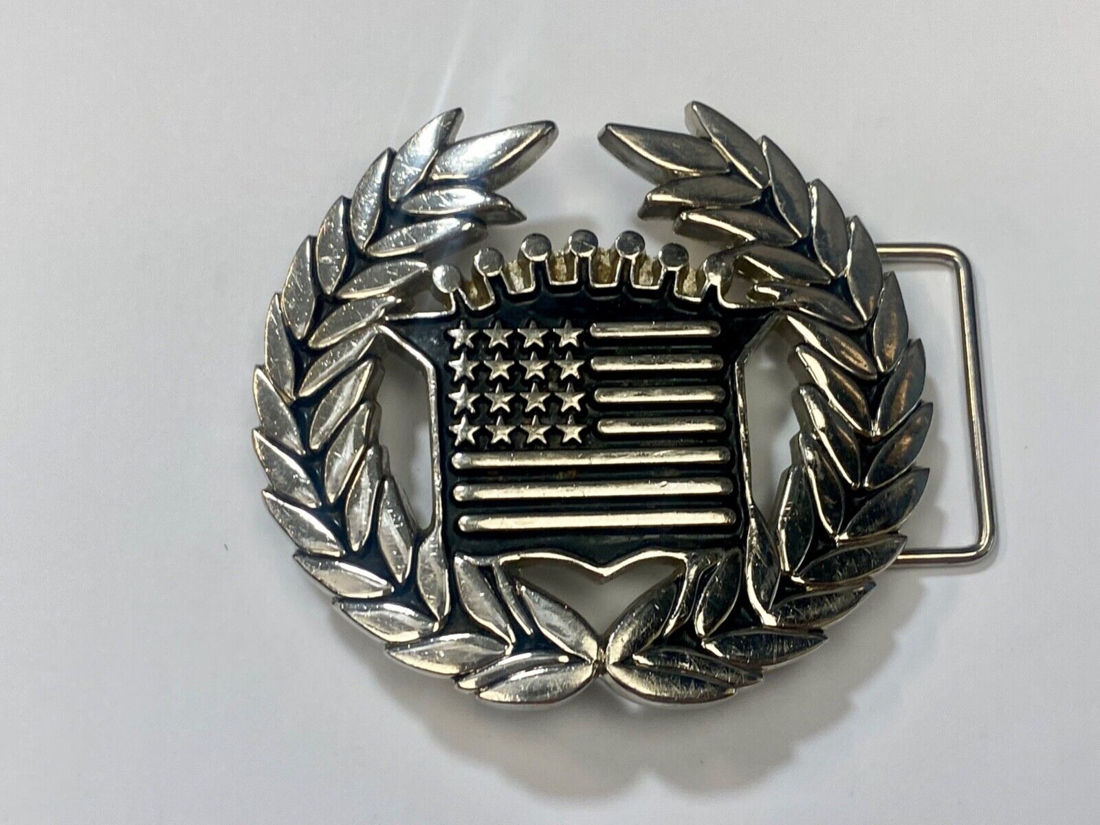 Vintage Cadillac Emblem Flag Large Belt Buckle by Famous Stars and Straps
