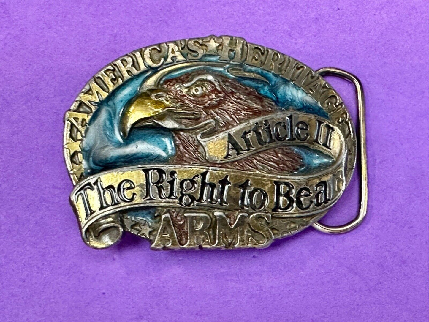 2nd amendment The Right to keep & Bear Arms patriotic great American belt buckle