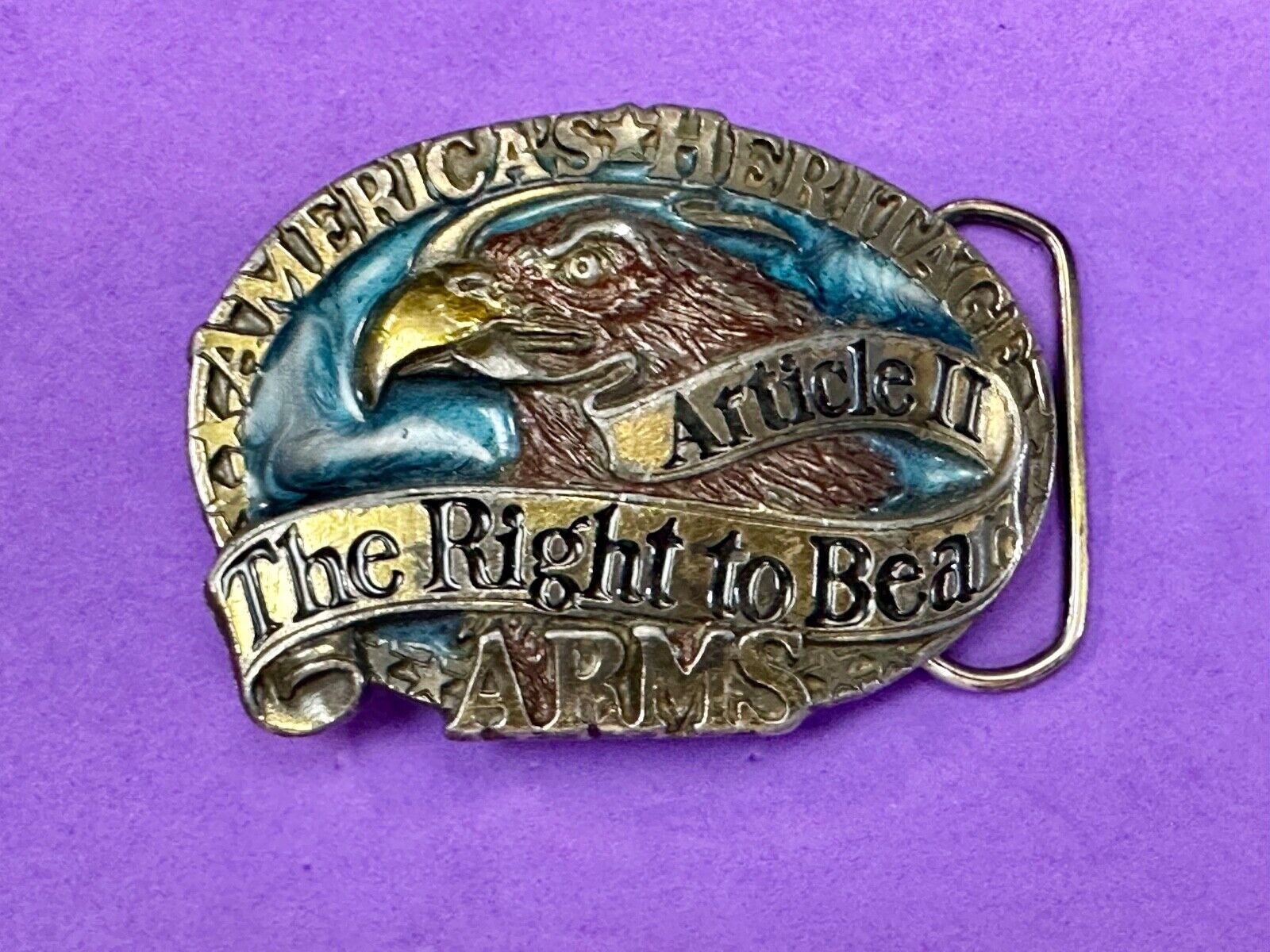 2nd amendment The Right to keep & Bear Arms patriotic great American belt buckle