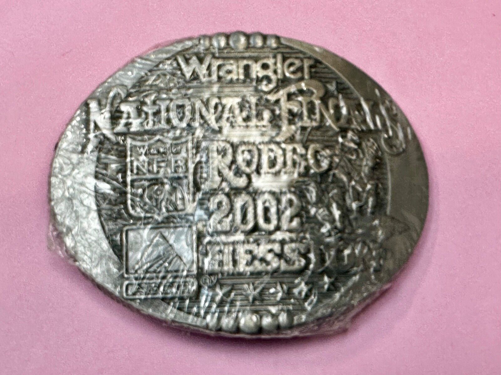 2002 ADULT SIZE NOS NATIONAL FINALS RODEO NFR NOS Montana S. S Belt Buckle