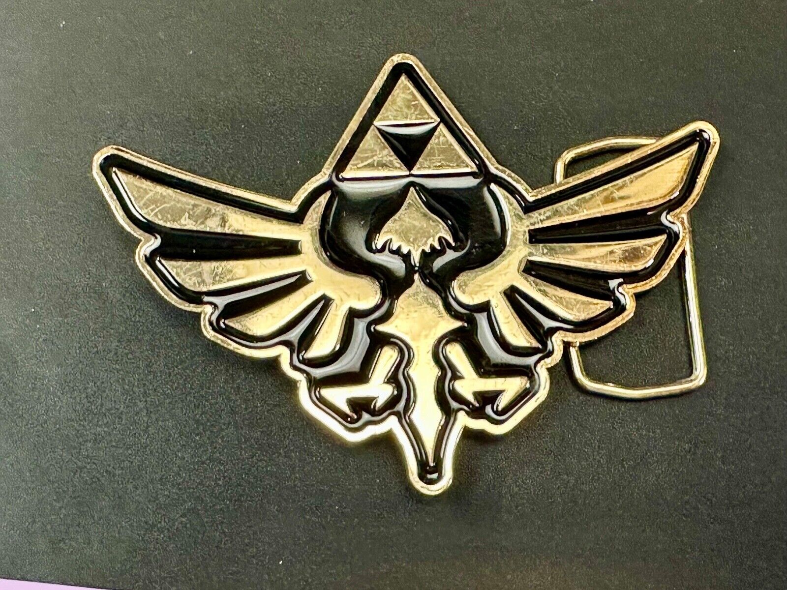 The Legend Of Zelda Black Golden Crest Triforce Nintendo 2014 Belt Buckle
