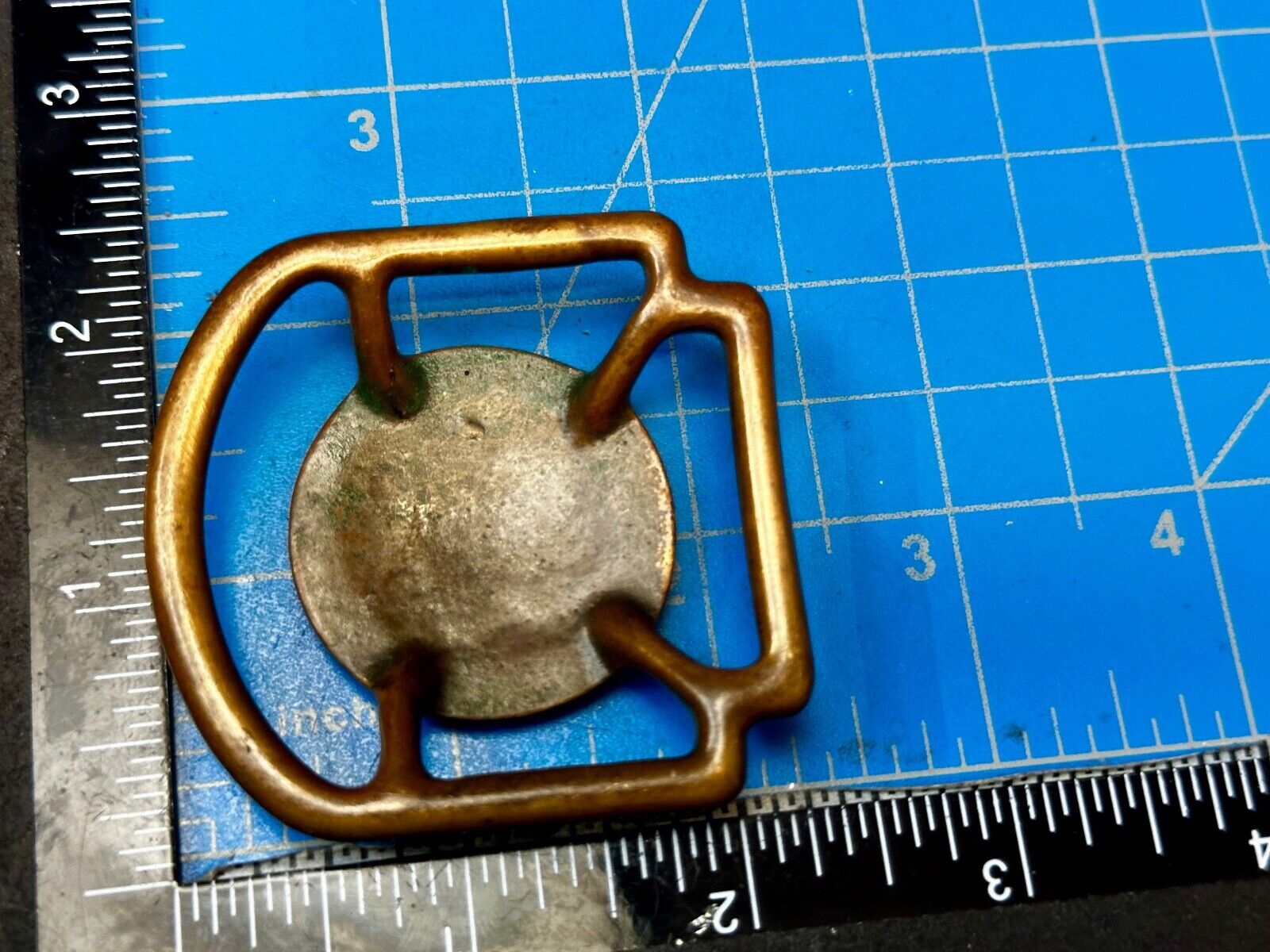 Unique Cutout Saw Waves RARE Hippie Boho Solid Bronze Belt Buckle Scarf Slide