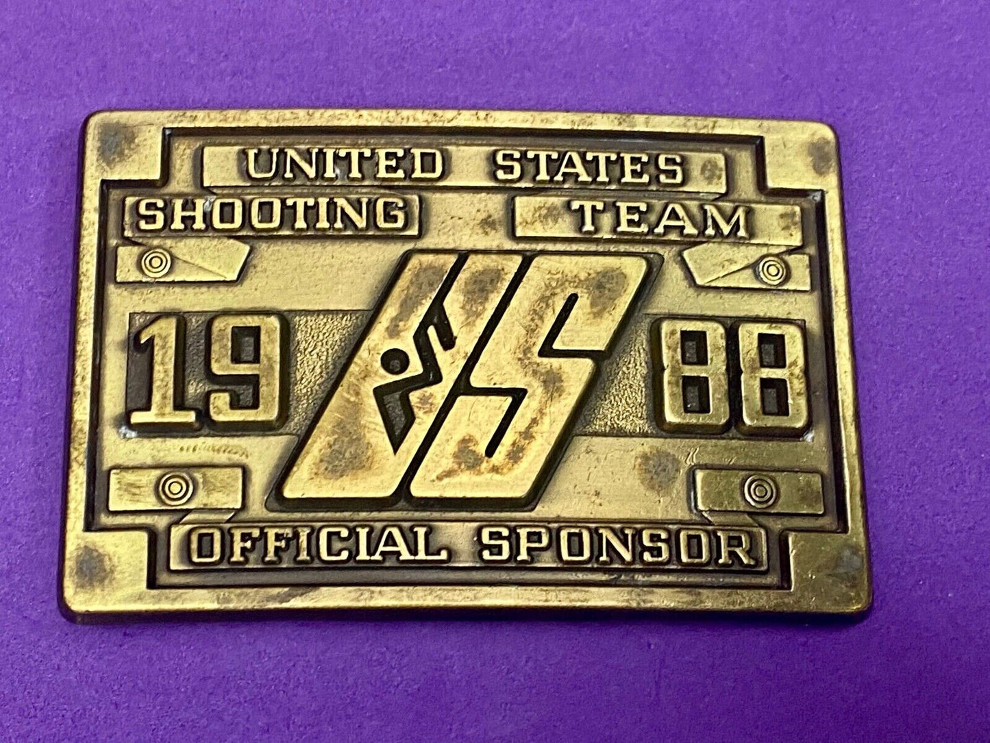 United States Shooting Team 1988, Official Sponsor Belt Buckle Seoul Korea