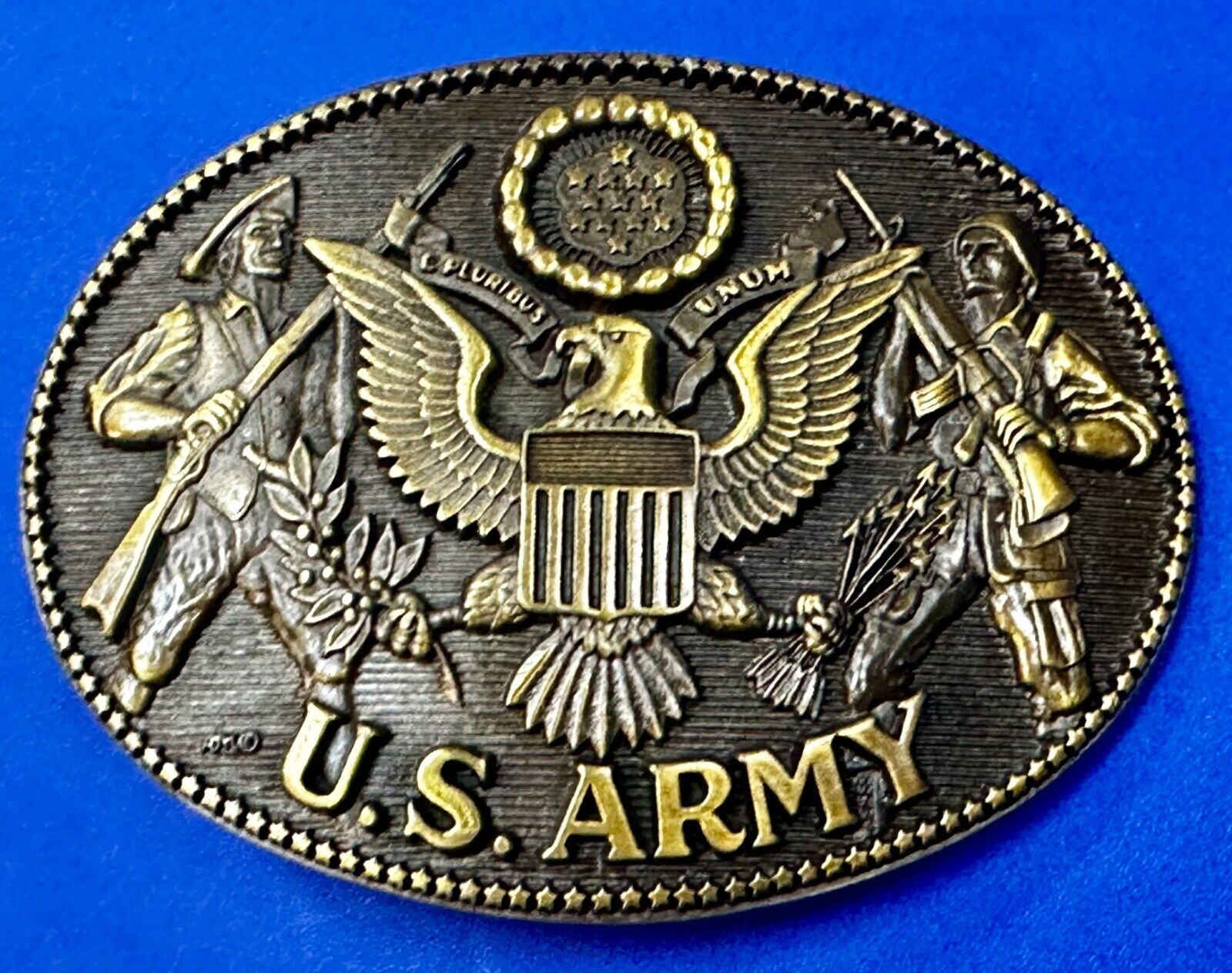 US Army United States Patriotic Eagle Emblem Montana Silversmiths Belt Buckle