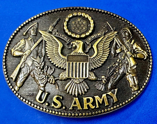 US Army United States Patriotic Eagle Emblem Montana Silversmiths Belt Buckle