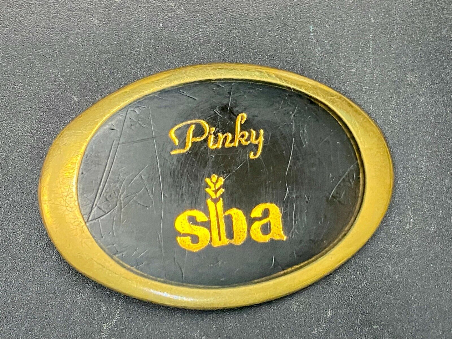 Unknown To Me~!   Pinky Slba Farming 1988 Vintage F-09 Solid Brass Belt Buckle