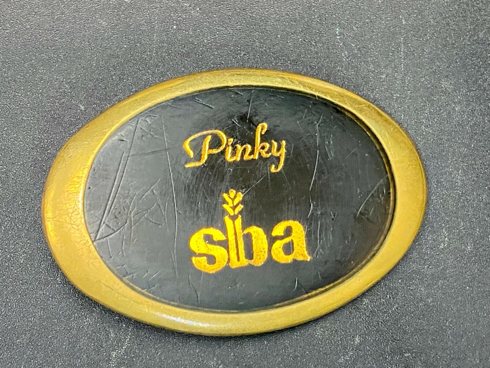 Unknown To Me~!   Pinky Slba Farming 1988 Vintage F-09 Solid Brass Belt Buckle