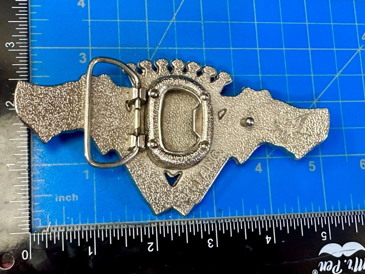 90's Pink Guns Cadillac Crown Blue crown tips LARGE cutout Belt Buckle 187 Inc