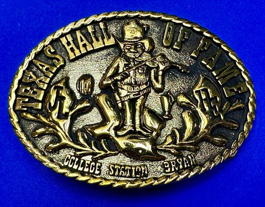Texas Hall of Fame Bryan–College Station Cities Fiddle Music Vintage Belt Buckle