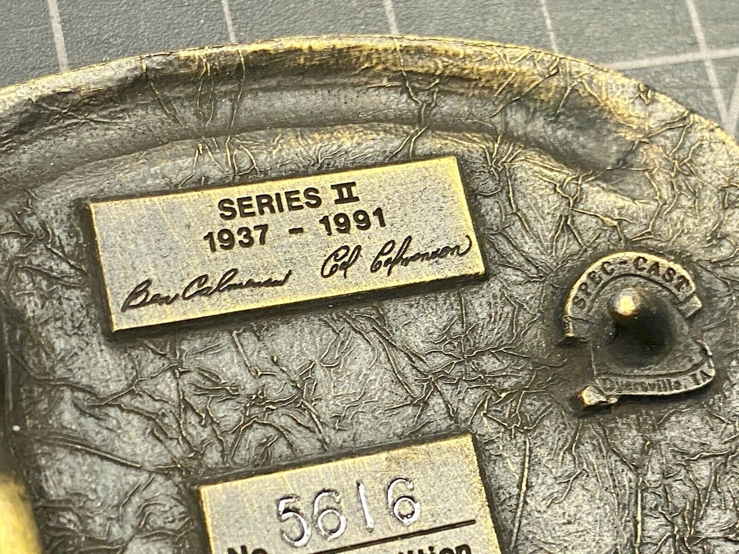 54 years Tisco Tractor Implement Supply Spec Cast Brass Belt Buckle series 2