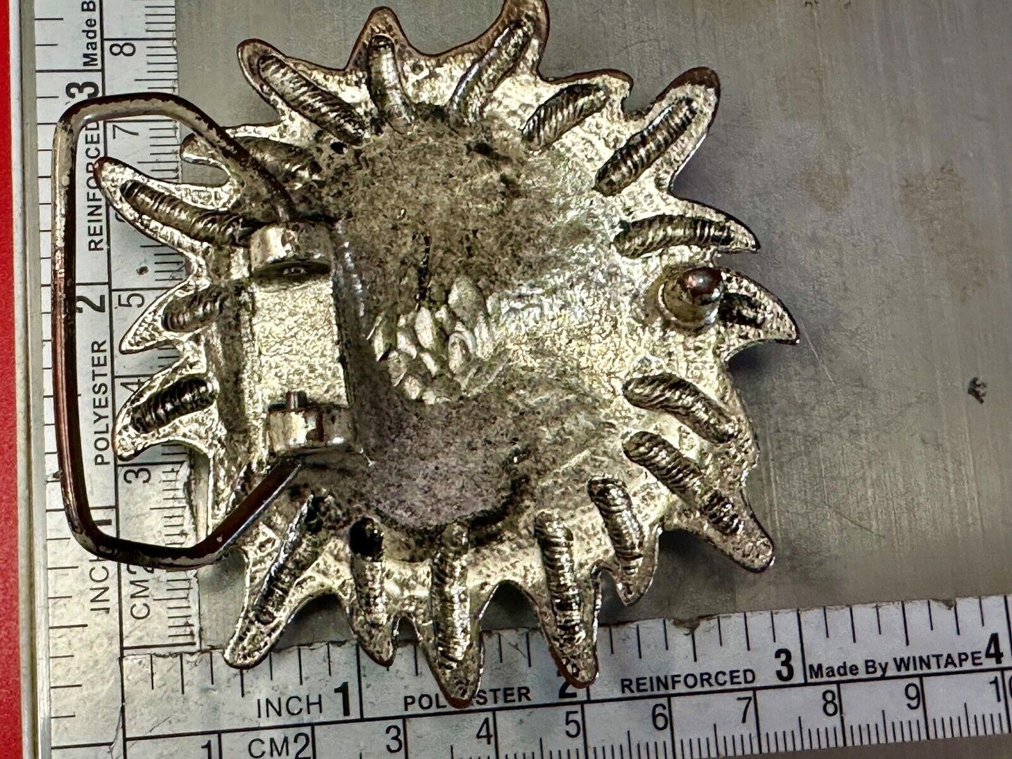 Artisan Hippie Style SUN Face - Large Figural cutout belt buckle