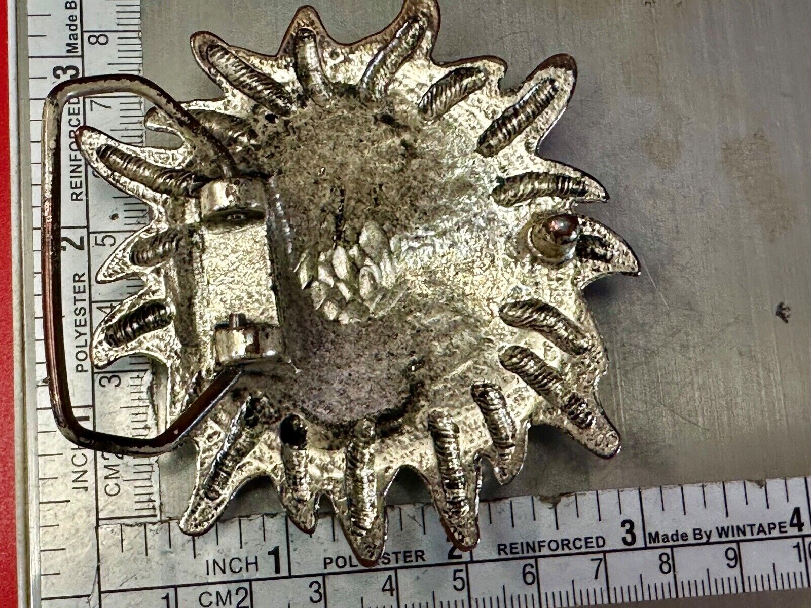 Artisan Hippie Style SUN Face - Large Figural cutout belt buckle