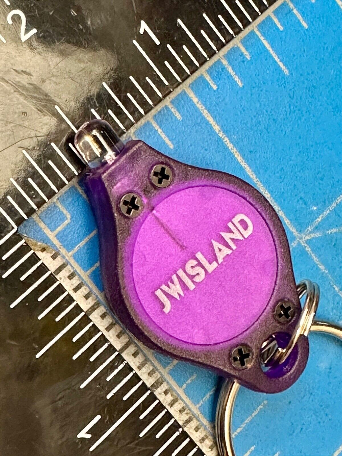 UV Mini LED Keychain Flashlight Black Light UV Lights Key Ring JWISLAND