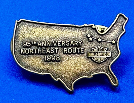 10 Piece LOT! 95th Anniversary Northeast Route 1998 USA Map Harley Davidson Pin