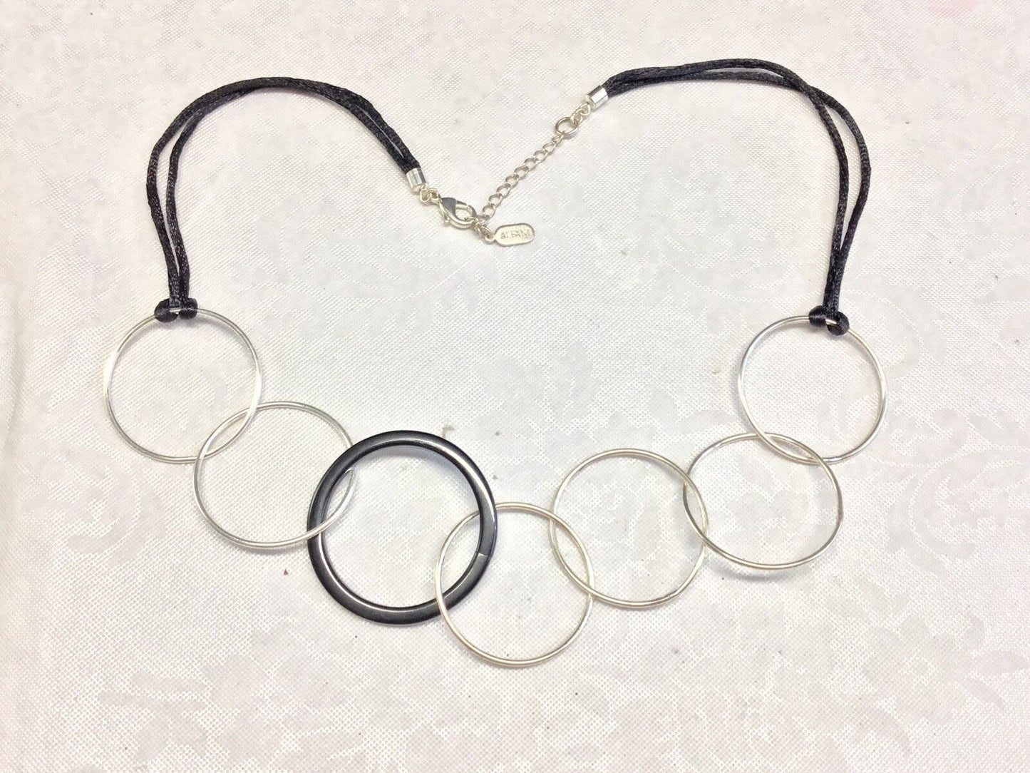 Alfani Silver tone Disc Necklace 