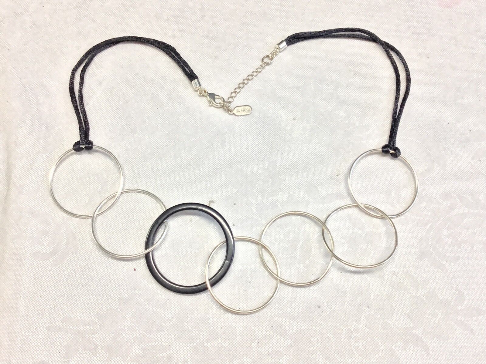 Alfani Silver tone Disc Necklace 