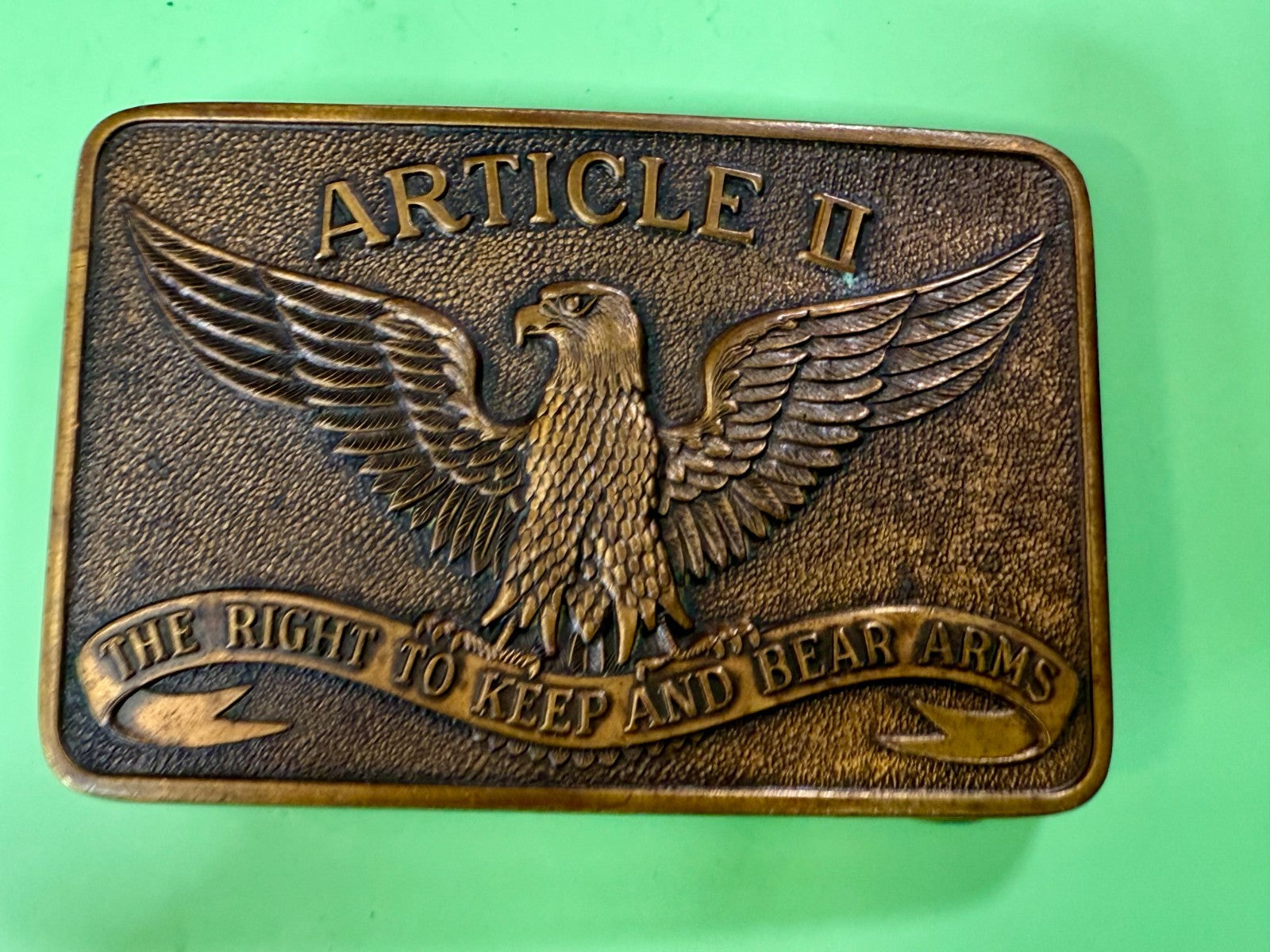 Article II The Second Amendment The Right To Keep and Bear Arms Belt Buckle- LS
