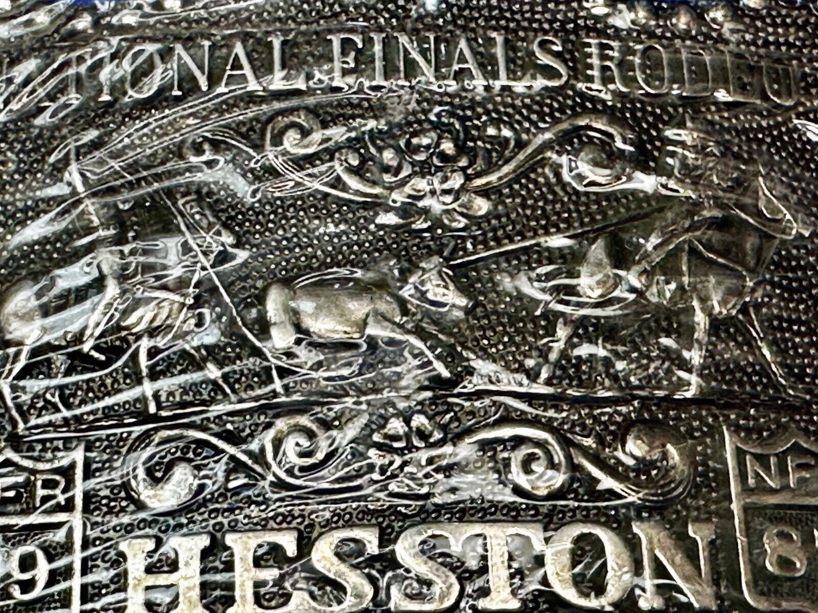 1987 National Finals Rodeo NFR Cowboy Western NOS Belt Buckle in wrap