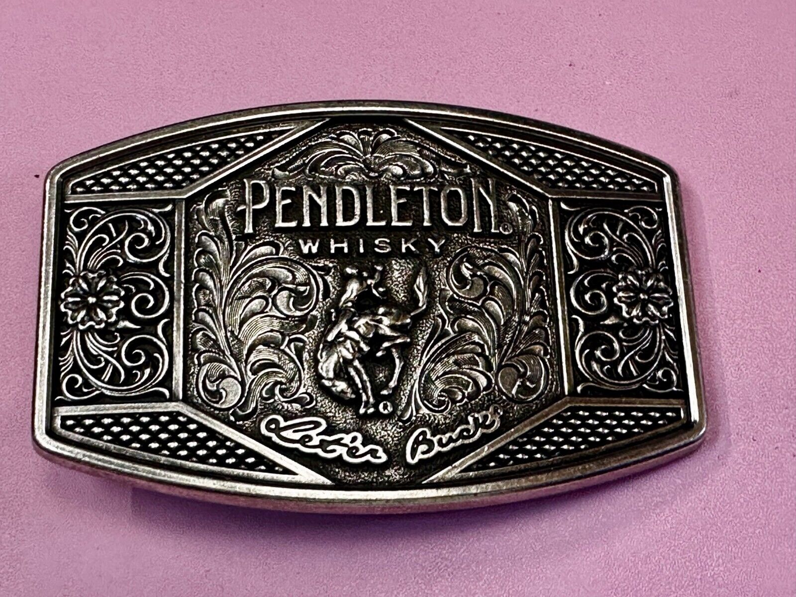 2022 Pendleton Whiskey Let'er Buck Rodeo Cowboy Montana Silversmiths Belt Buckle