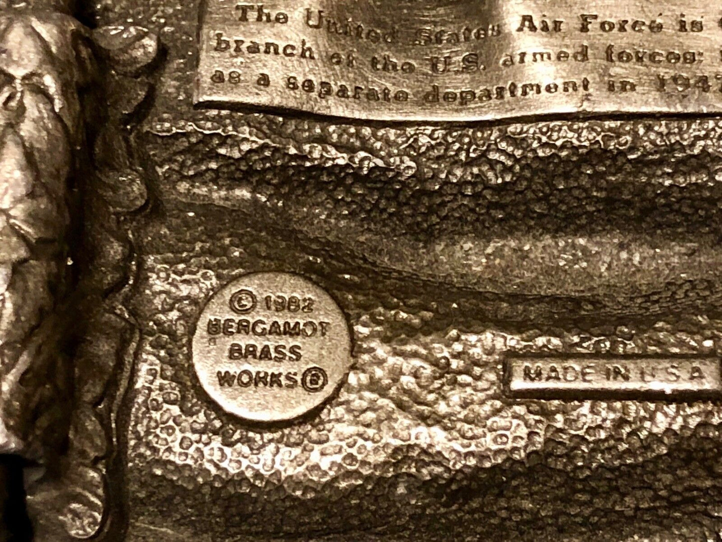Vintage 1982 - Bergamot Belt Buckle - The US Air force. a great way of life!