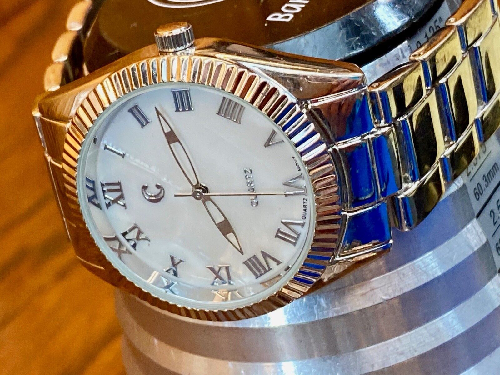 4533 C Silver Tone Quartz Watch Charming Charlie - New Battery, Working Well! 