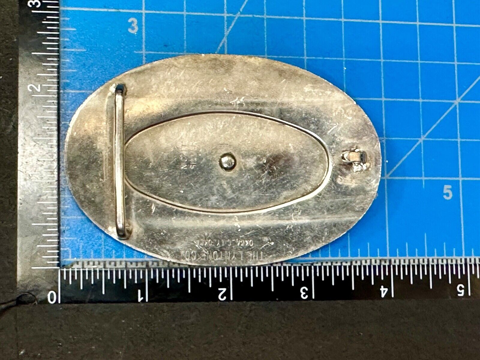 Vintage Horse Head Nickel Silver Oval Belt Buckle by The LynTone Company