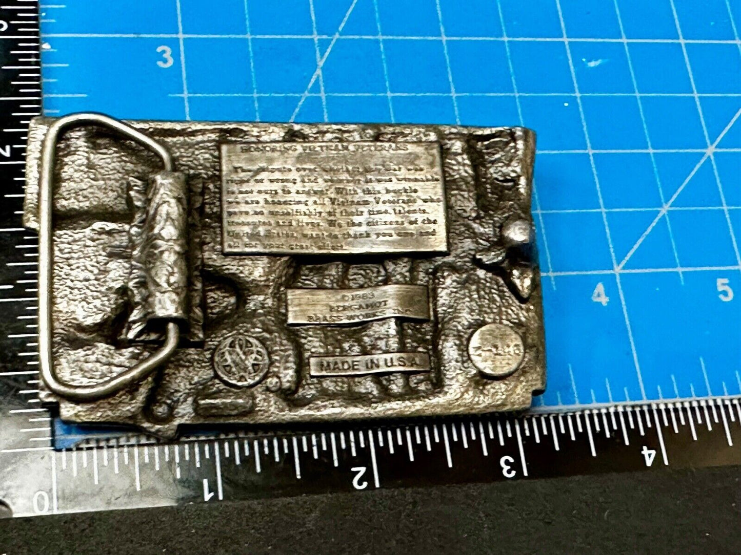 Vietnam Veteran Vintage 1983 Bergamot Belt Buckle