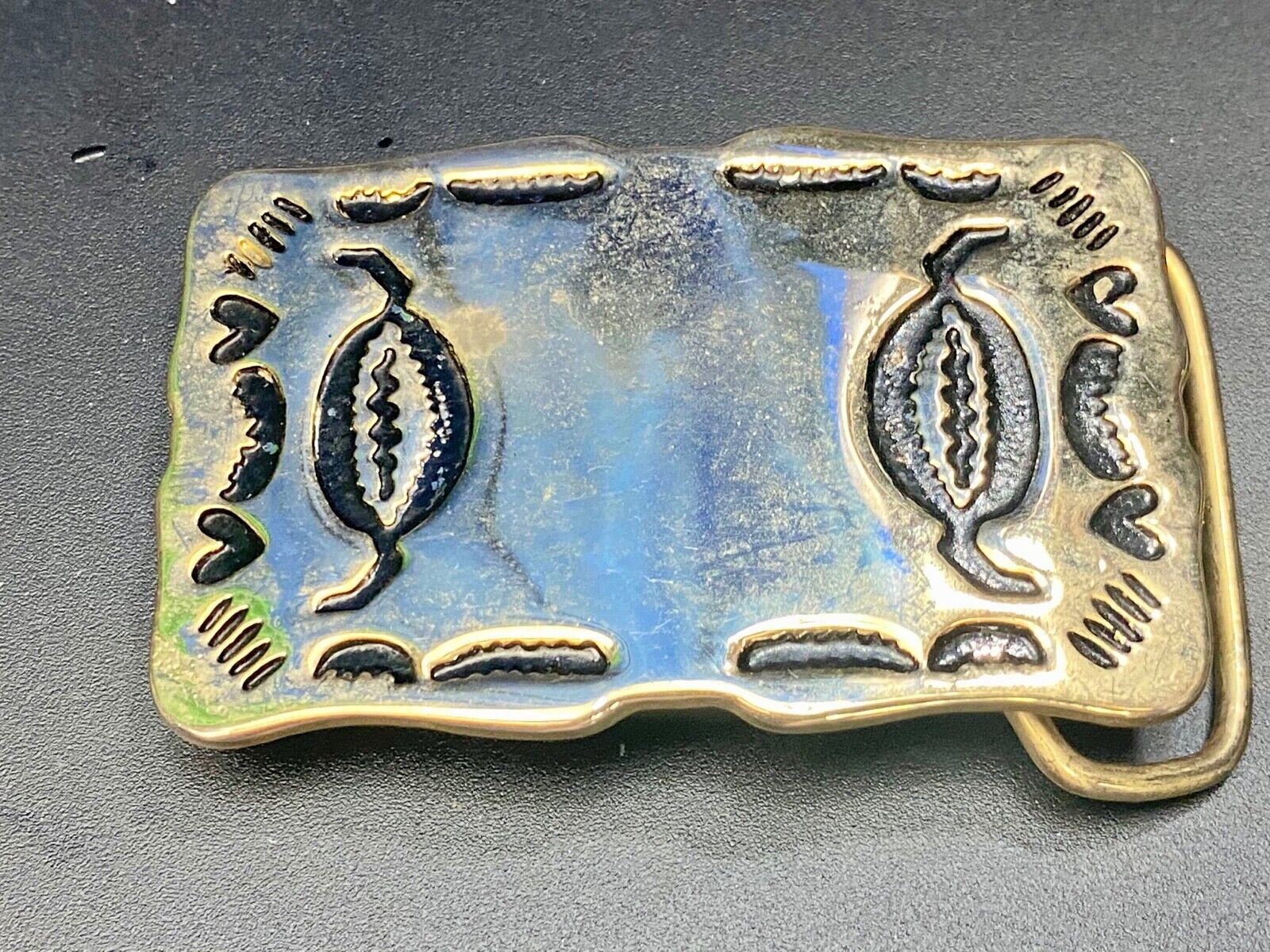 USA made western framed blank flower swirl belt buckle for your project! 