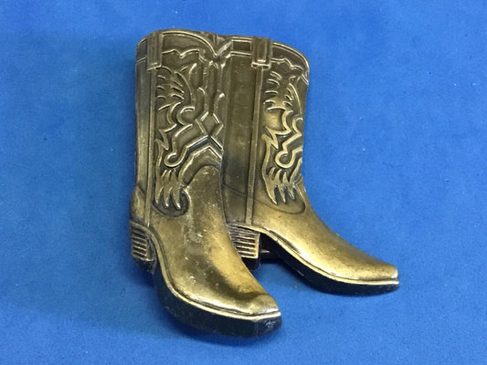 Vintage 3" Tall Cowpoke ( Cowboy/Cowgirl) Boots Brass Belt Buckle Complete NICE