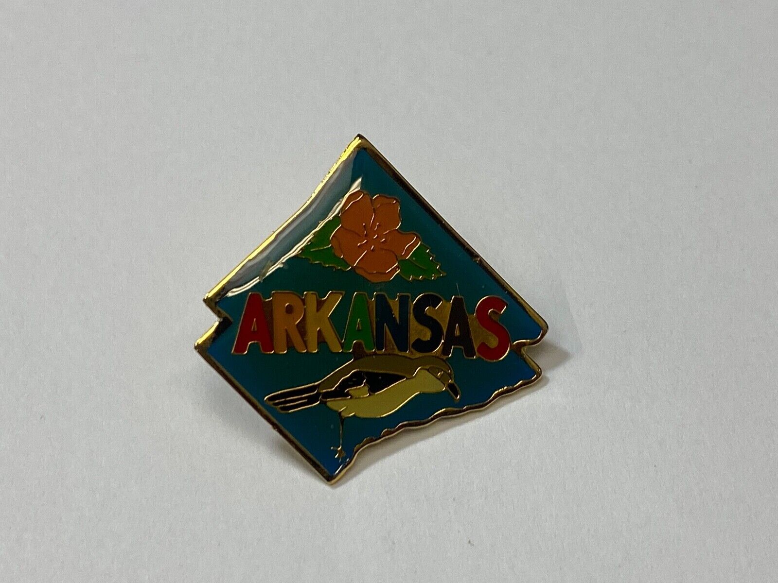 Arkansas state Apple blossom & northern mockingbird Keychain - Key Ring Chain