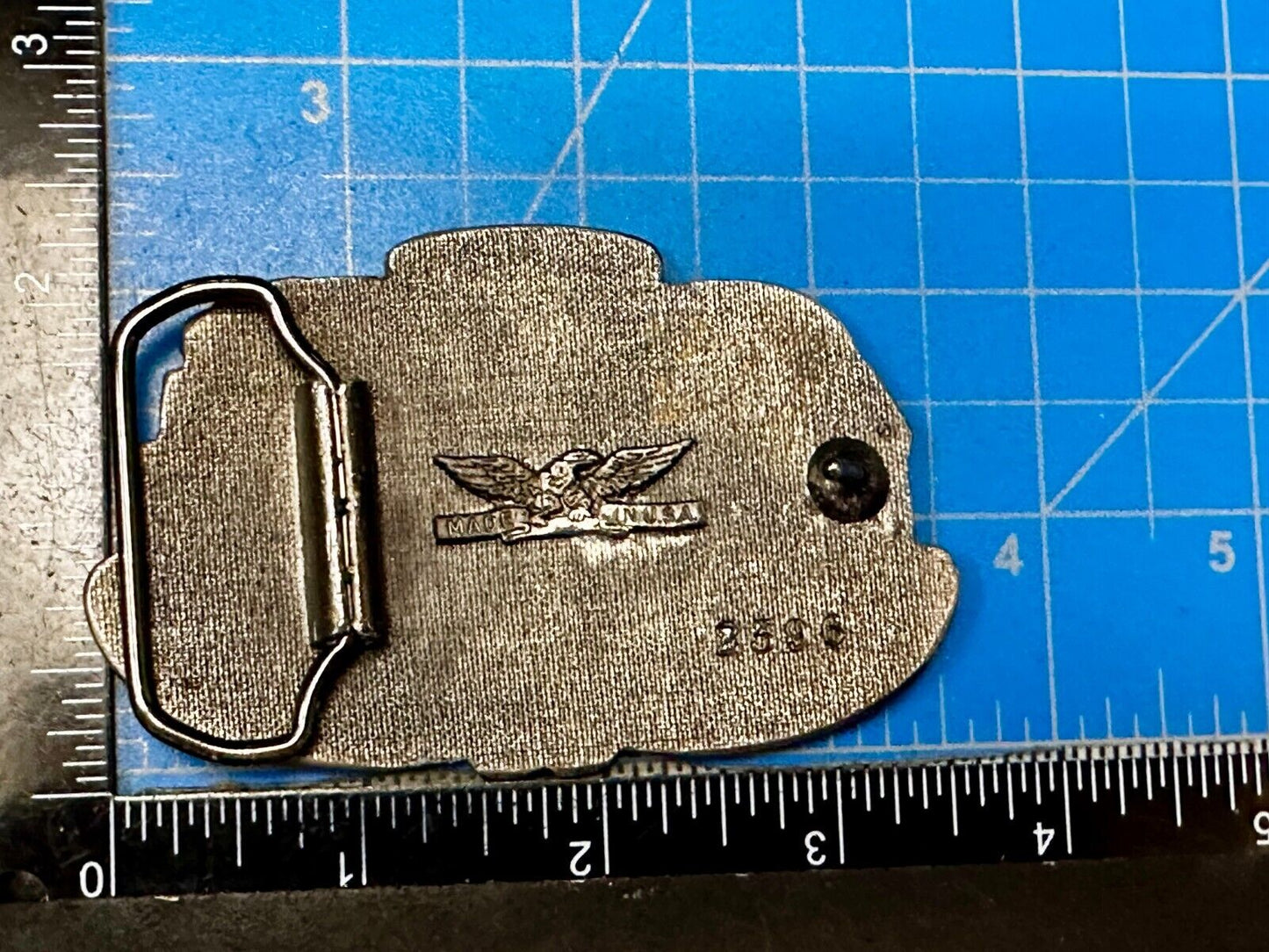 America’s Highway Of Steel RR Double Railroad Train Belt Buckle Made in USA 2396