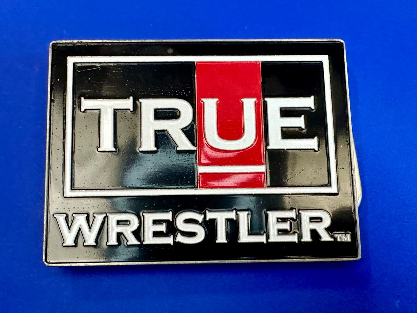 True Wrestler Apparel Enameled Rectangular Belt Buckle