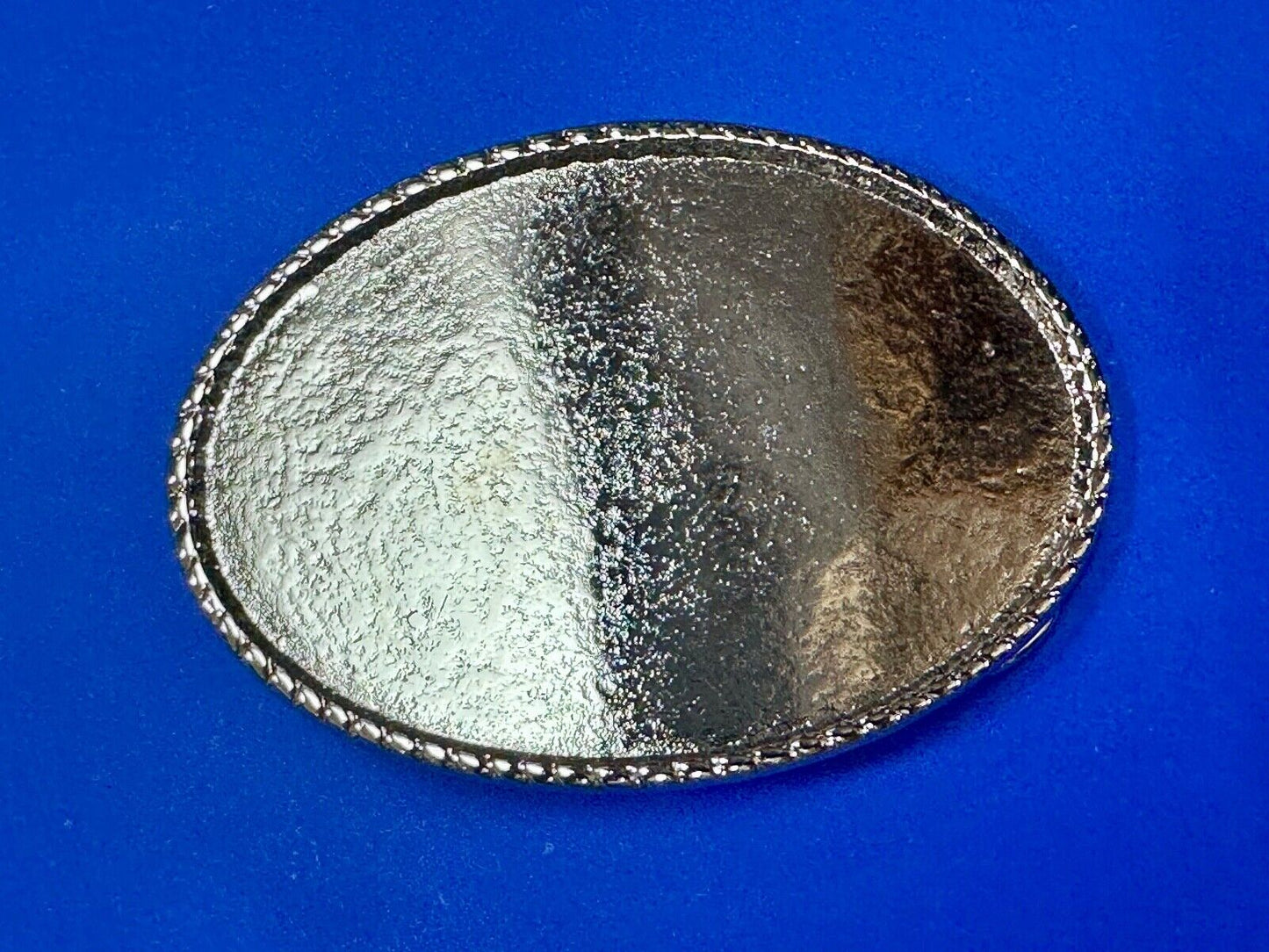 4" wide western silver tone NOS belt buckle your craft project or to wear!