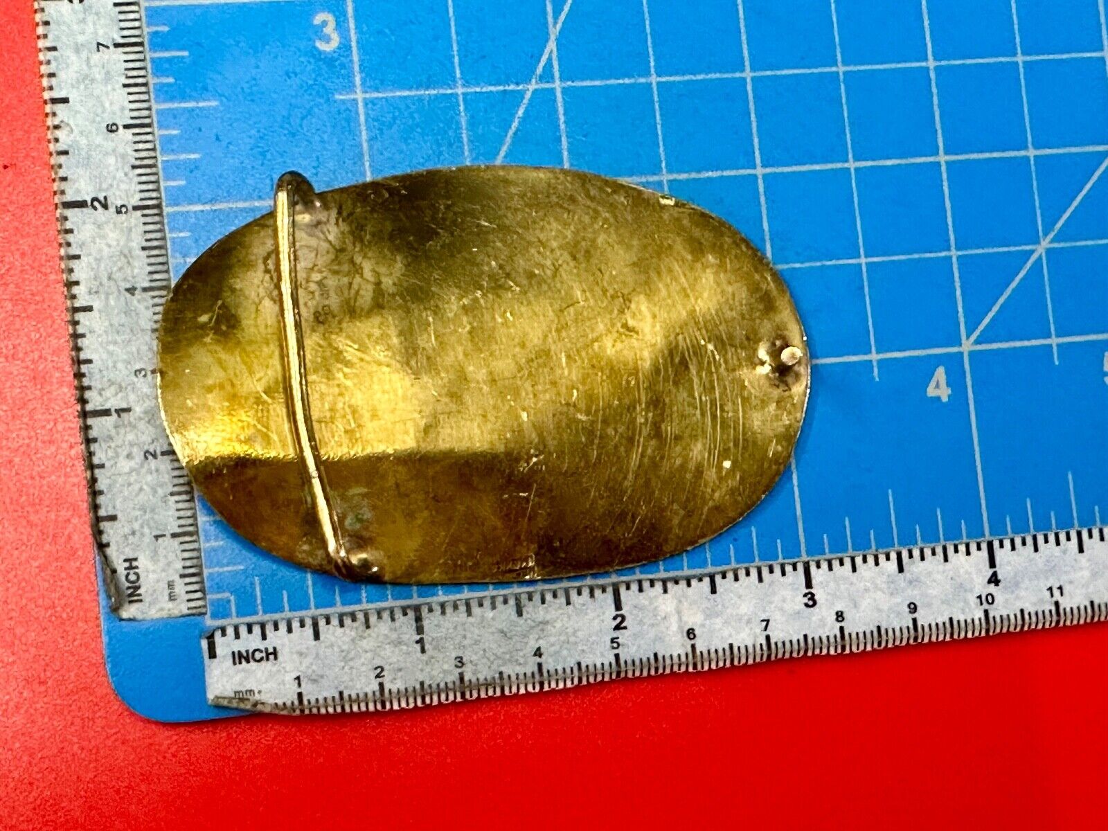 A Project belt buckle to repair - Missing inlaid inlay Abalone shell