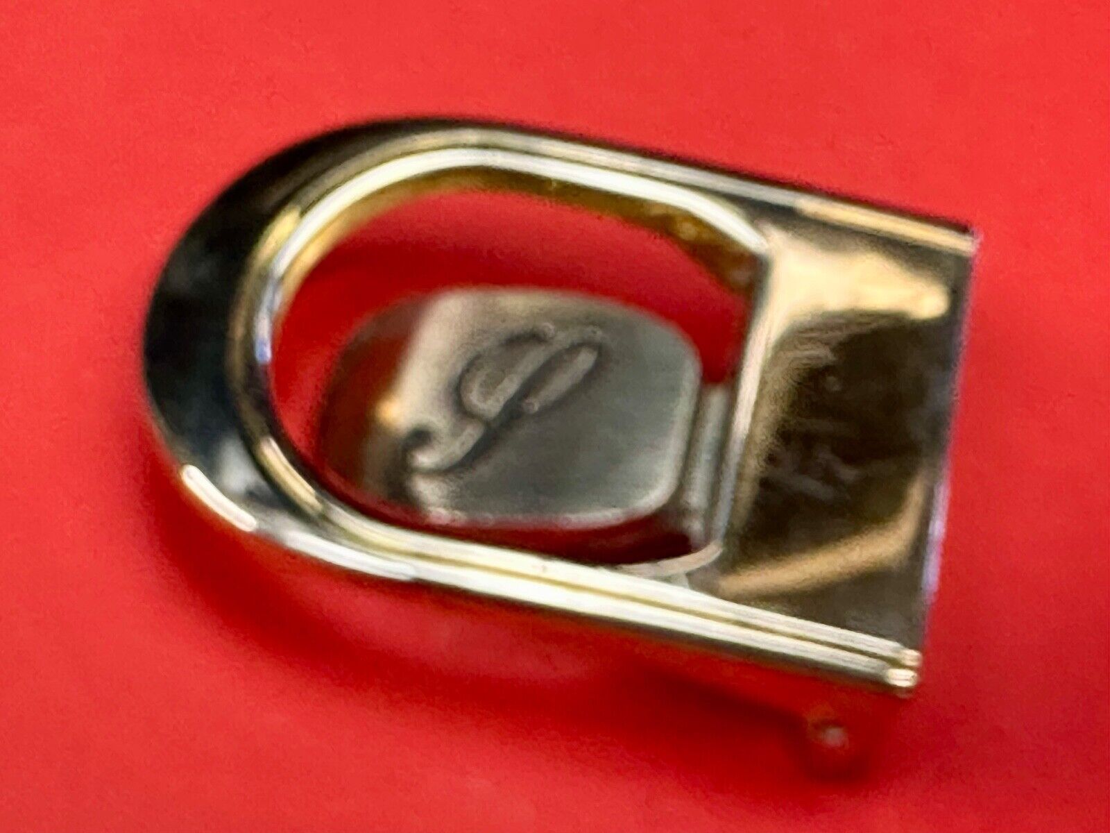 Vintage Letter monogram Initial P - Two Tone swinging belt buckle