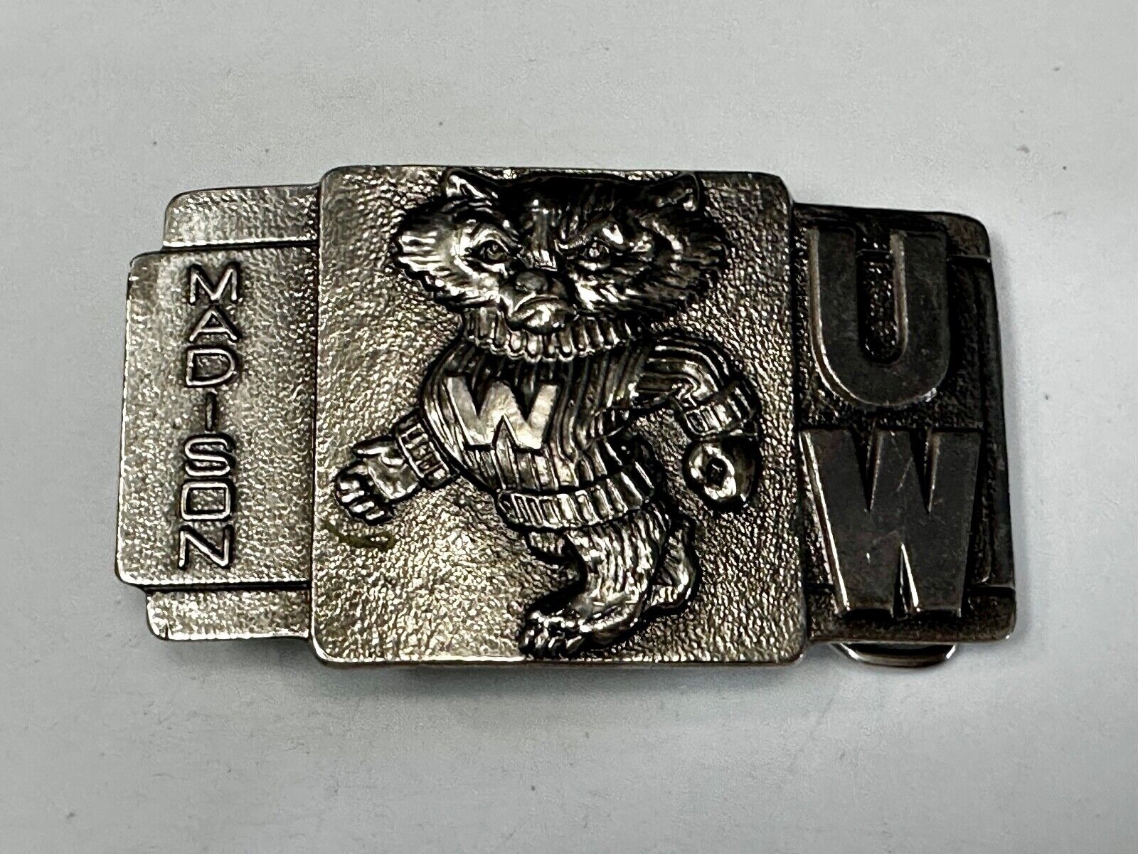 UW Badgers Belt Buckle  Mining Metallurgy Clubs University of Wisconsin Madison