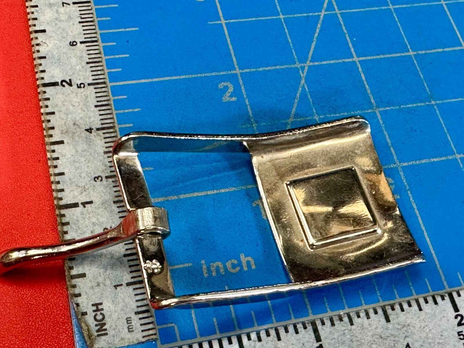 Vintage Letter monogram Initial EG - small two tone belt buckle