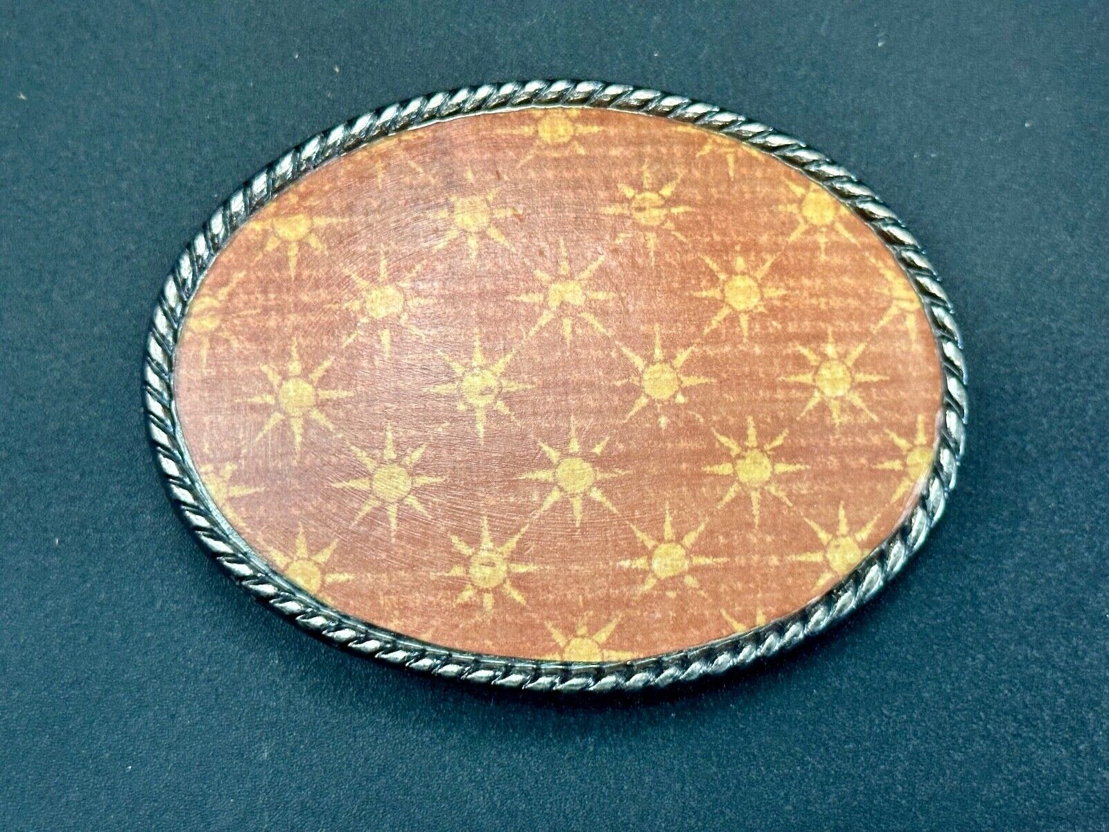Twinkle Star - what I call wallpaper pattern vintage belt buckle by Ivan