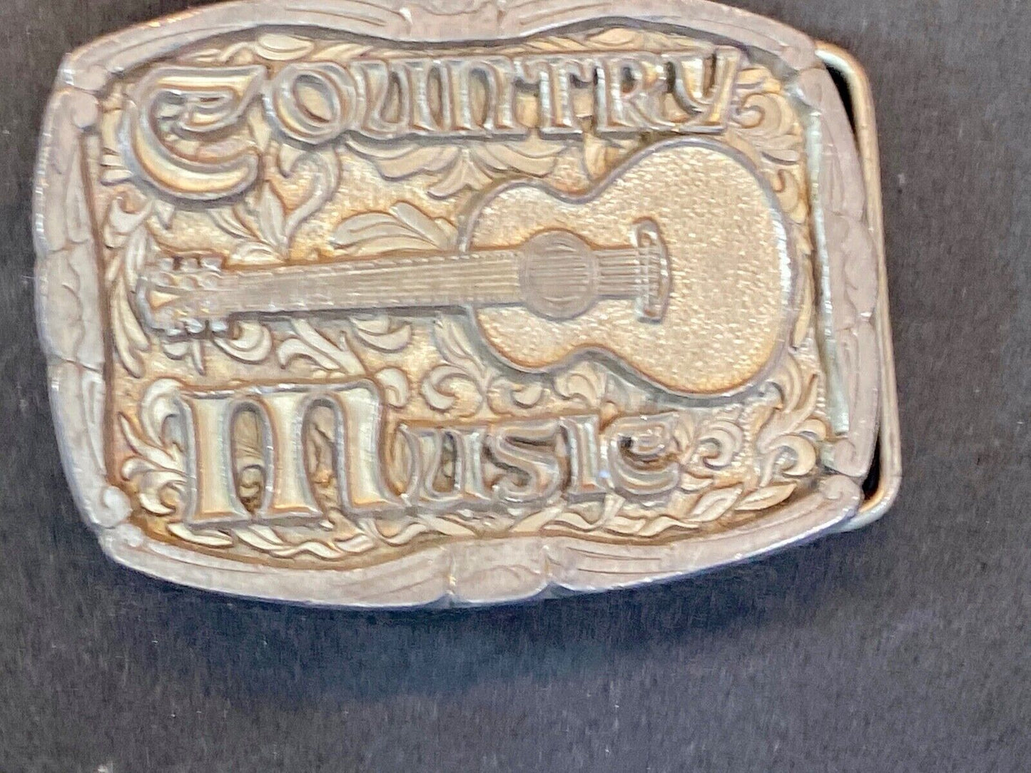 Vintage  -Buckles Of America Masterpiece  Country Music - Guitar Belt Buckle 
